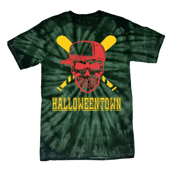 Halloweentown Skeleton Baseball Tie-Dye T-Shirt