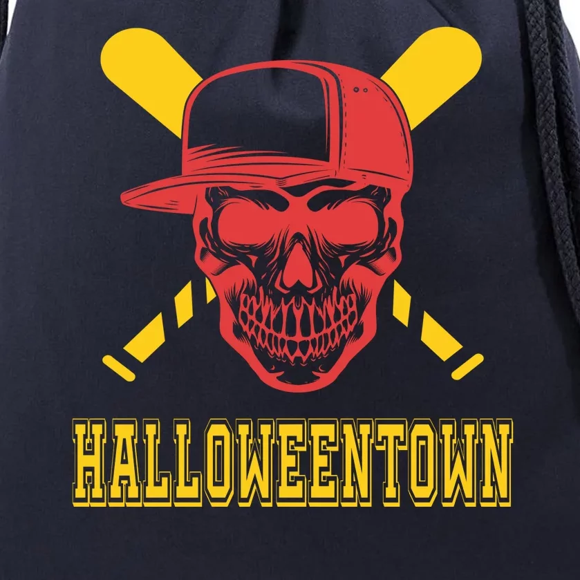 Halloweentown Skeleton Baseball Drawstring Bag