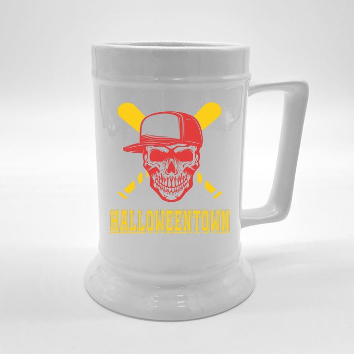 Halloweentown Skeleton Baseball Front & Back Beer Stein