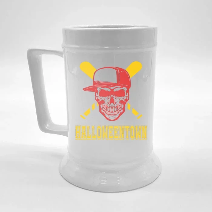 Halloweentown Skeleton Baseball Front & Back Beer Stein