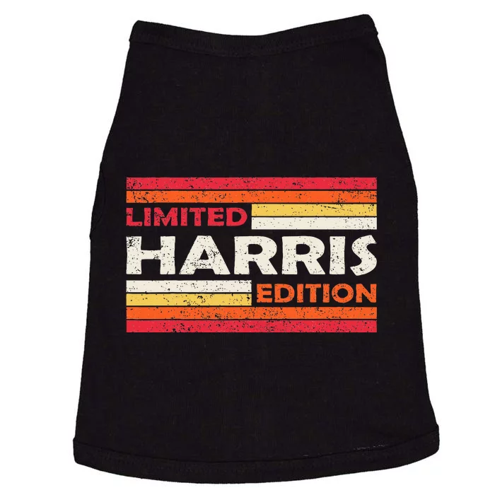 Harris Surname Birthday Family Reunion 80s 90s Sunset Doggie Tank