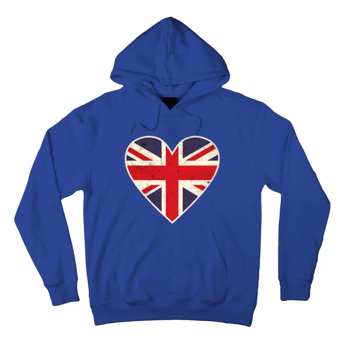 Heart Shaped British Union Jack Flag Cool Gift Hoodie