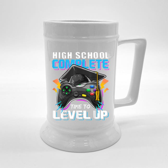 High School Complete Video Game Senior Graduation Gift Front & Back Beer Stein