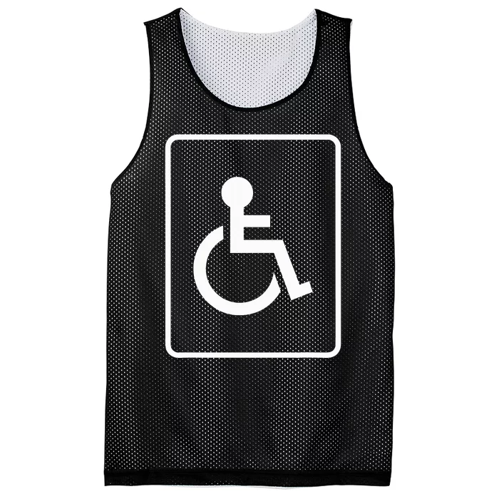 Handicap Symbol Classic Blue And White Handicap Sign Mesh Reversible Basketball Jersey Tank