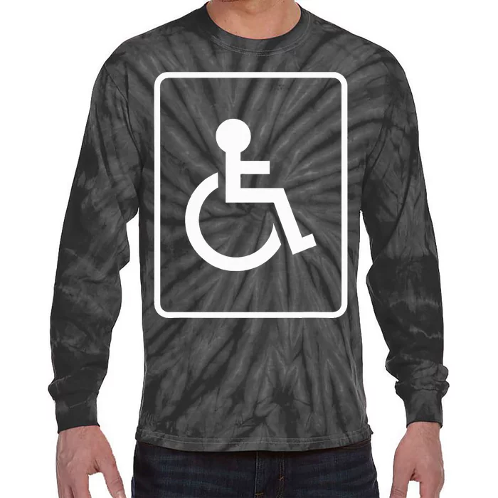 Handicap Symbol Classic Blue And White Handicap Sign Tie-Dye Long Sleeve Shirt