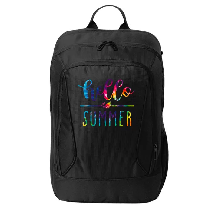 Hello Summer Colorful Rainbow City Backpack