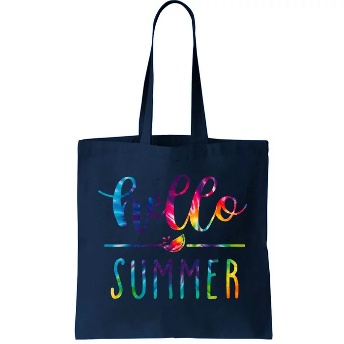 Hello Summer Colorful Rainbow Tote Bag