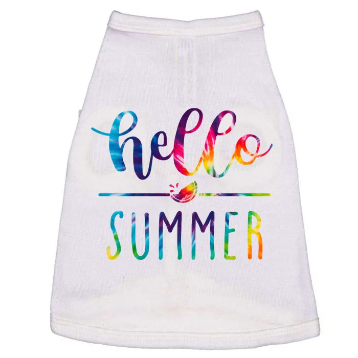 Hello Summer Colorful Rainbow Doggie Tank