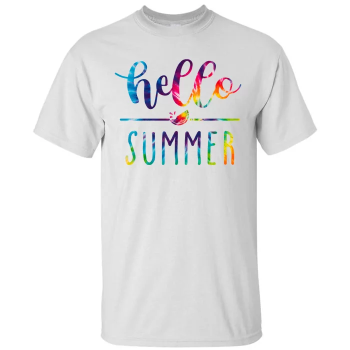 Hello Summer Colorful Rainbow Tall T-Shirt