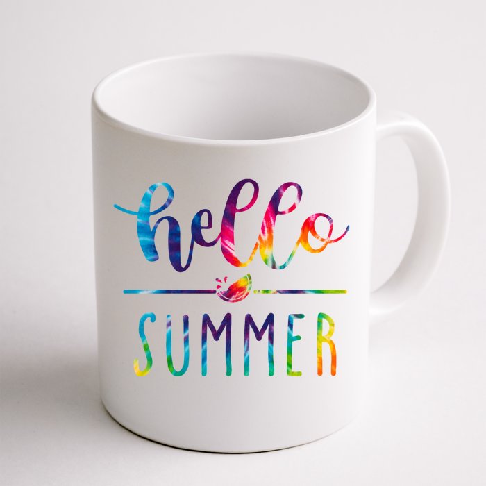 Hello Summer Colorful Rainbow Front & Back Coffee Mug