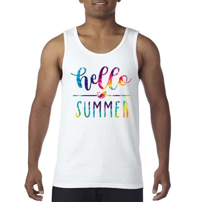 Hello Summer Colorful Rainbow Tank Top