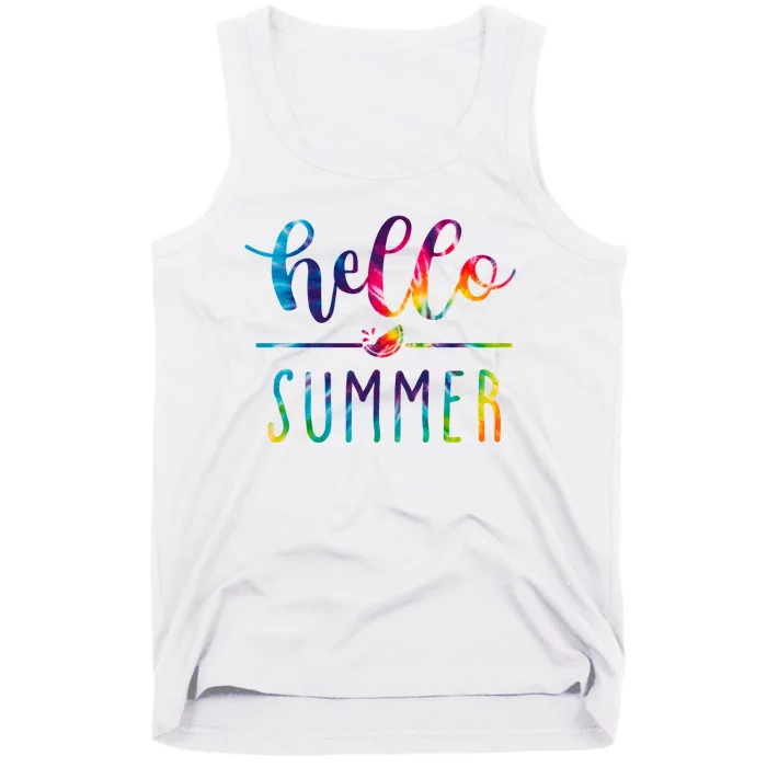 Hello Summer Colorful Rainbow Tank Top