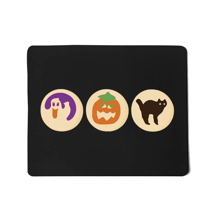 Halloween Sugar Cookie Spooky Season Cat Pumpkin Boo Ghost Mousepad