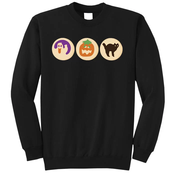 Halloween Sugar Cookie Spooky Season Cat Pumpkin Boo Ghost Tall Sweatshirt