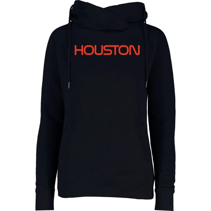 Houston Space City, Houston Baseball Womens Funnel Neck Pullover Hood