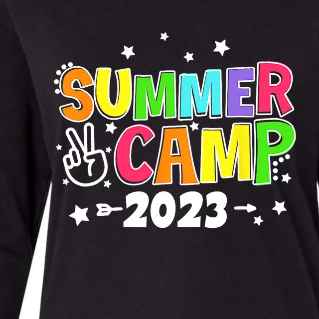 Happy Summer Camp Love Outdoor Activities For Girls Womens Cotton Relaxed Long Sleeve T-Shirt