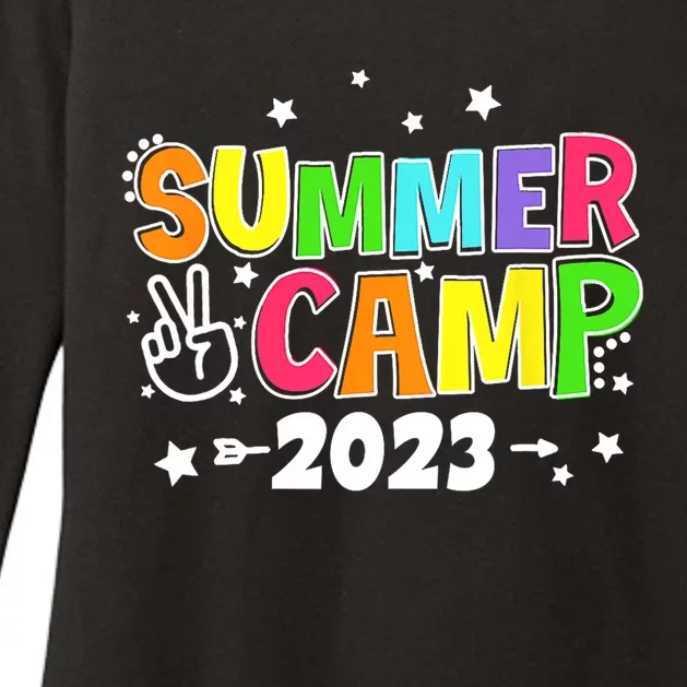 Happy Summer Camp Love Outdoor Activities For Girls Womens CVC Long Sleeve Shirt