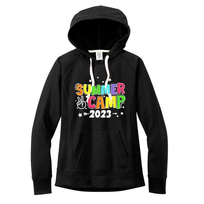 Happy Summer Camp Love Outdoor Activities For Girls Women's Fleece Hoodie