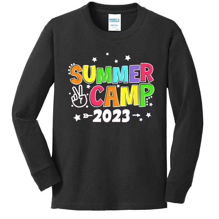 Happy Summer Camp Love Outdoor Activities For Girls Kids Long Sleeve Shirt