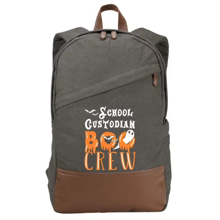 Halloween School Custodian Gift Cotton Canvas Backpack