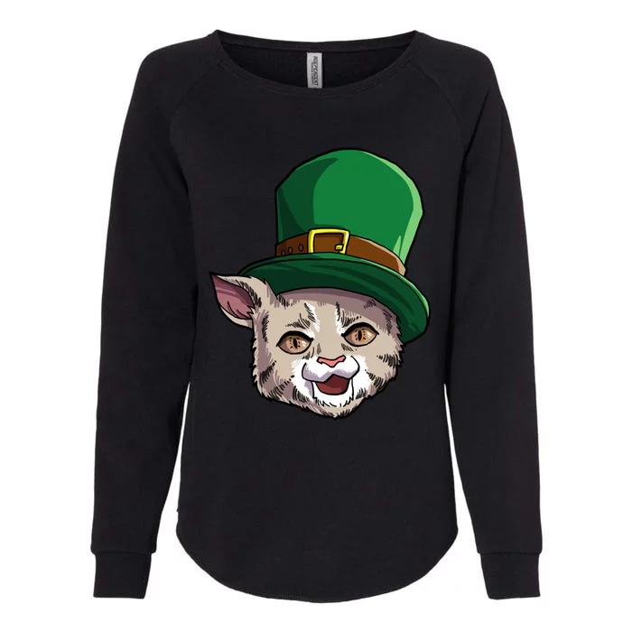 Happy Saint Catty's Day Irish Cat Leprechaun St Patricks Day Great Gift Womens California Wash Sweatshirt