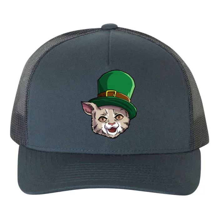 Happy Saint Catty's Day Irish Cat Leprechaun St Patricks Day Great Gift Yupoong Adult 5-Panel Trucker Hat