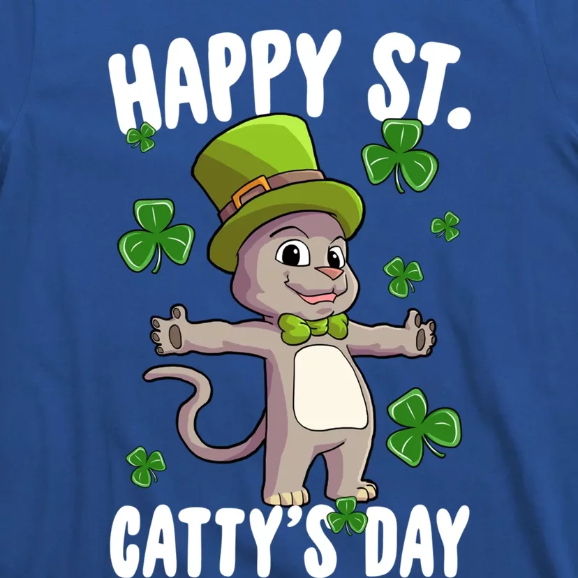 Happy Saint Catty's Day St Patricks Day Irish Cat Leprechaun Gift T-Shirt