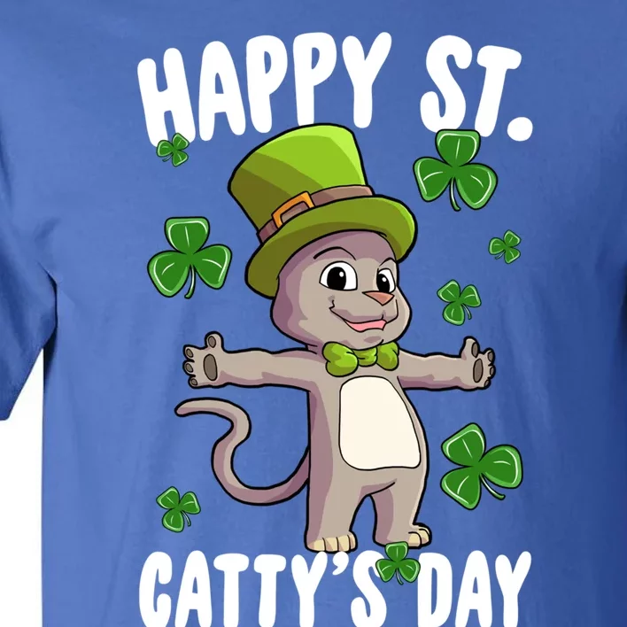 Happy Saint Catty's Day St Patricks Day Irish Cat Leprechaun Gift Tall T-Shirt