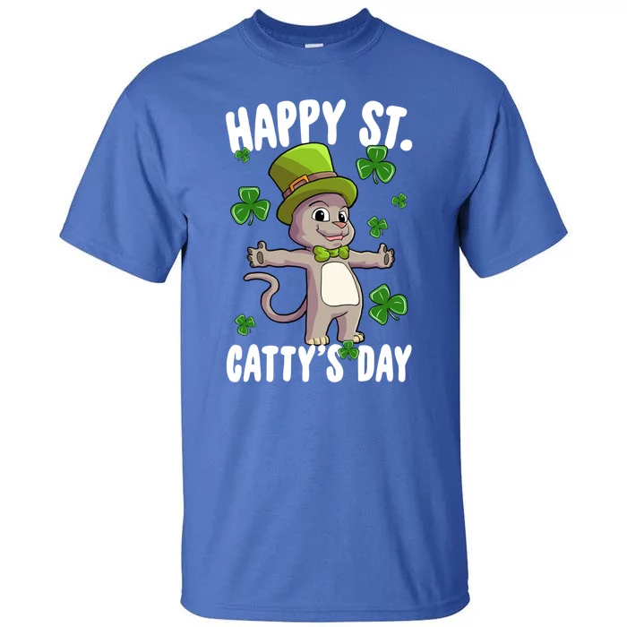 Happy Saint Catty's Day St Patricks Day Irish Cat Leprechaun Gift Tall T-Shirt