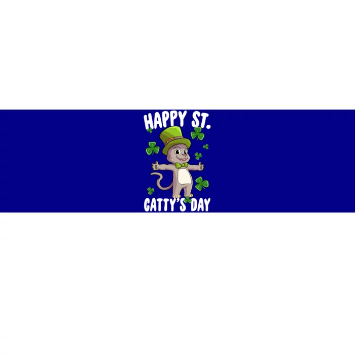 Happy Saint Catty's Day St Patricks Day Irish Cat Leprechaun Gift Bumper Sticker