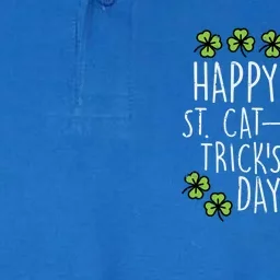 Happy St Cat Tricks Patricks Day Funny Pet Gift Softstyle Adult Sport Polo