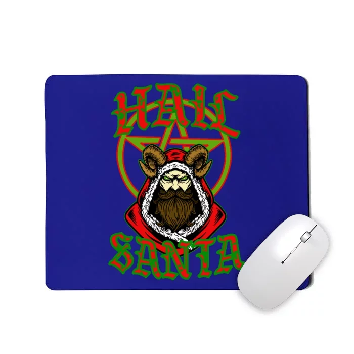 Hail Santa Christmas Funny Santa Rock Metal Lovers Gift Mousepad