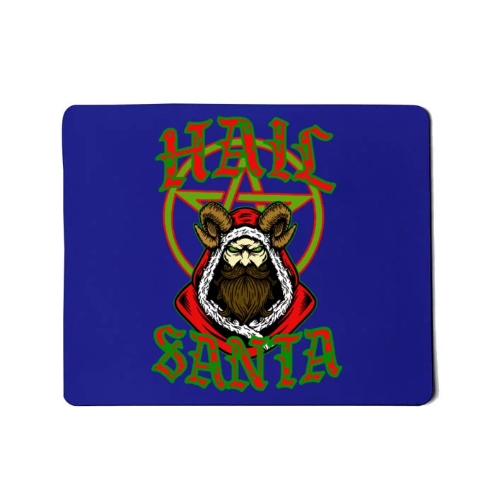 Hail Santa Christmas Funny Santa Rock Metal Lovers Gift Mousepad