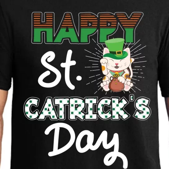 Happy St Catrick's Day Saint Patrick's Adorable Kitty Lover Cute Gift Pajama Set