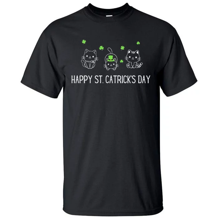 Happy St. Catrick's Day Saint Patrick's Day Cat Tall T-Shirt