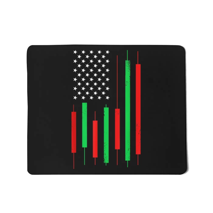 HODLn Stock Chart American Flag Funny Stock Trader Mousepad