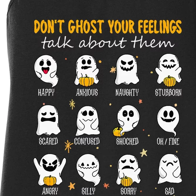 Halloween School Counselor DonT Ghost Your Feeling Teacher Women's Racerback Tank