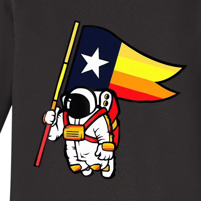 Houston Space City Astronaut Baby Long Sleeve Bodysuit