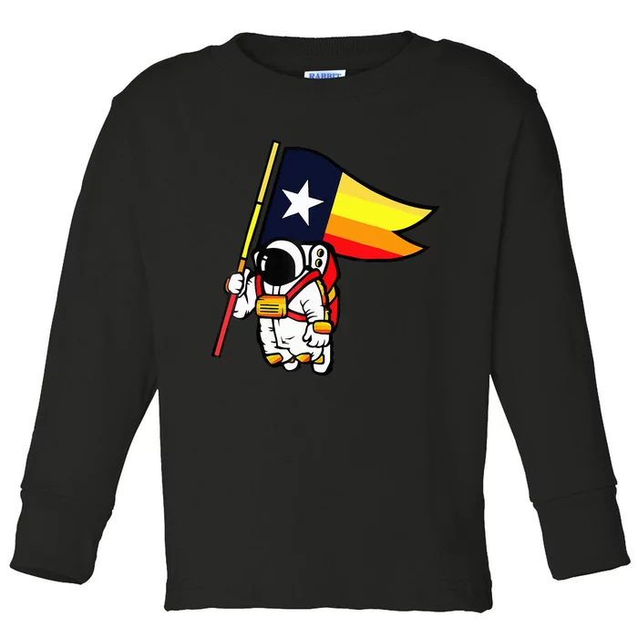 Houston Space City Astronaut Toddler Long Sleeve Shirt