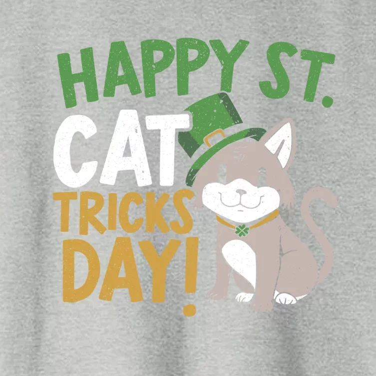 Happy St Cattricks Day Irish Cat Lover Saint Patricks Day Cute Gift Women's Crop Top Tee