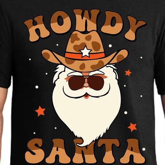 Howdy Santa Cowboy Groovy Retro Christmas Xmas Pajama Set