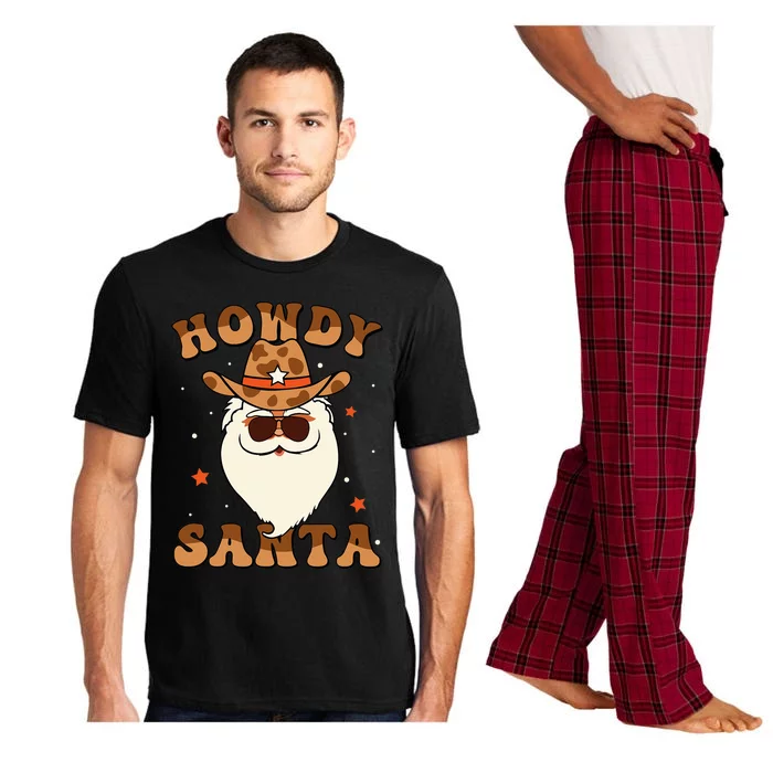 Howdy Santa Cowboy Groovy Retro Christmas Xmas Pajama Set