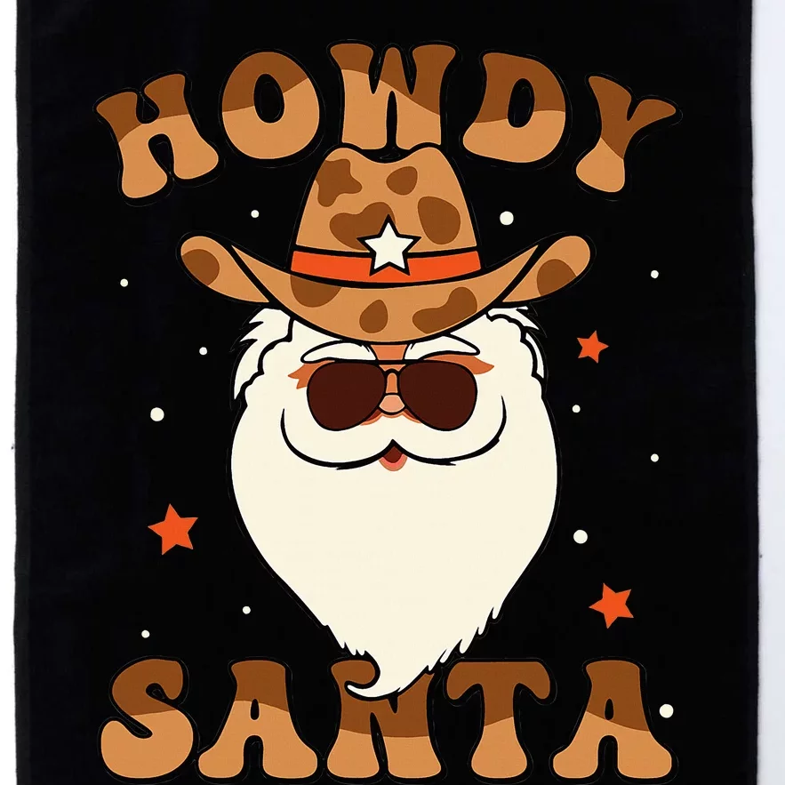 Howdy Santa Cowboy Groovy Retro Christmas Xmas Platinum Collection Golf Towel