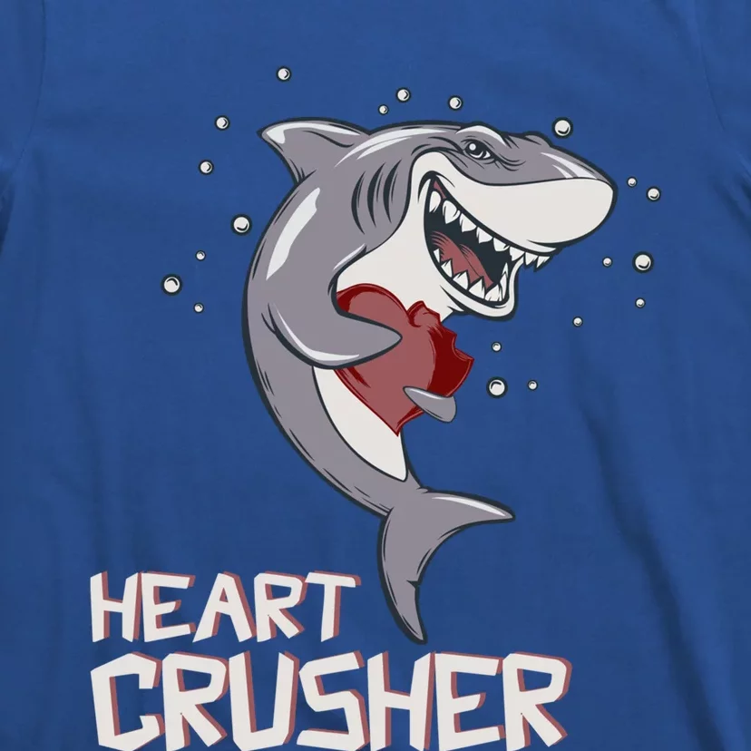 Heart Shark Crusher Valentines Day Cute Vgiftday Gift T-Shirt