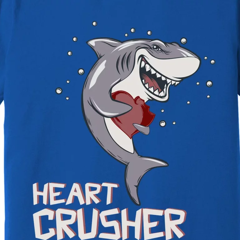 Heart Shark Crusher Valentines Day Cute Vgiftday Gift Premium T-Shirt