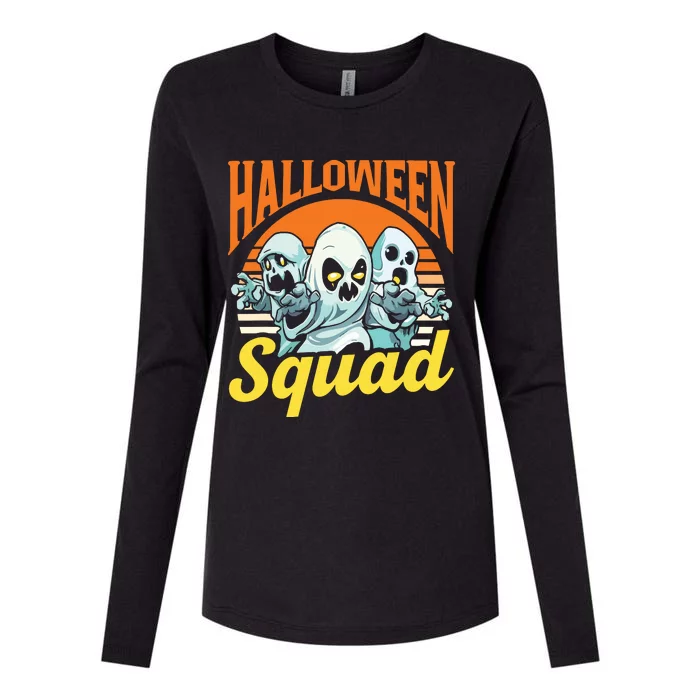 Halloween Squad Cute Costume Scary Halloween Womens Cotton Relaxed Long Sleeve T-Shirt