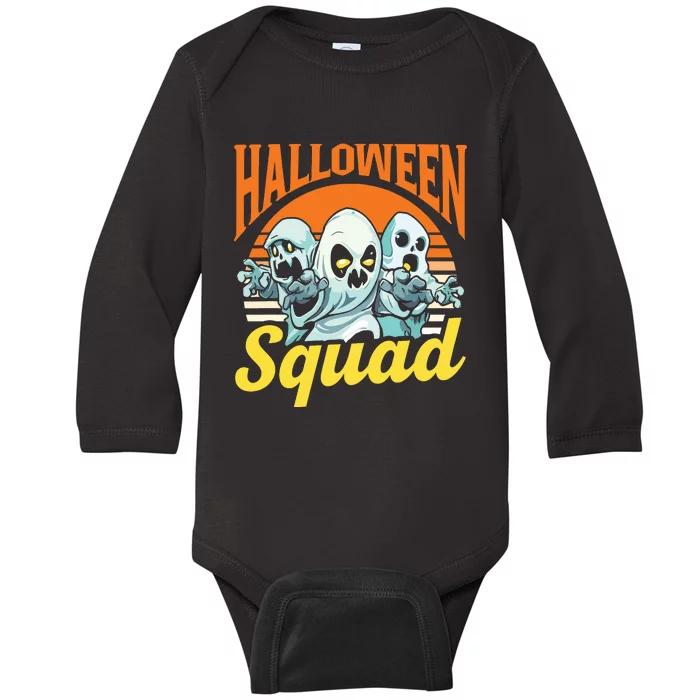 Halloween Squad Cute Costume Scary Halloween Baby Long Sleeve Bodysuit