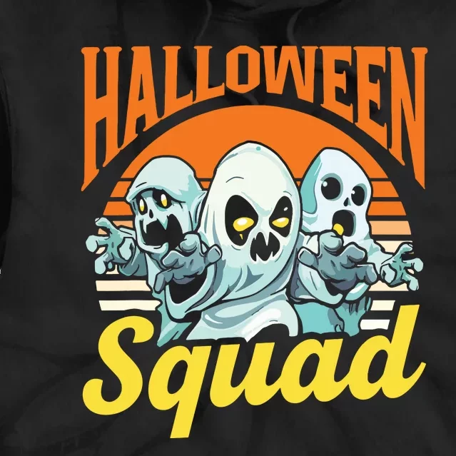 Halloween Squad Cute Costume Scary Halloween Tie Dye Hoodie