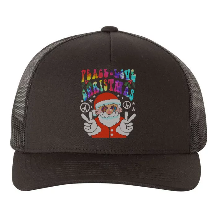 Hippie Santa Claus Tye Dye Peace Love Ugly Christmas Gift Yupoong Adult 5-Panel Trucker Hat