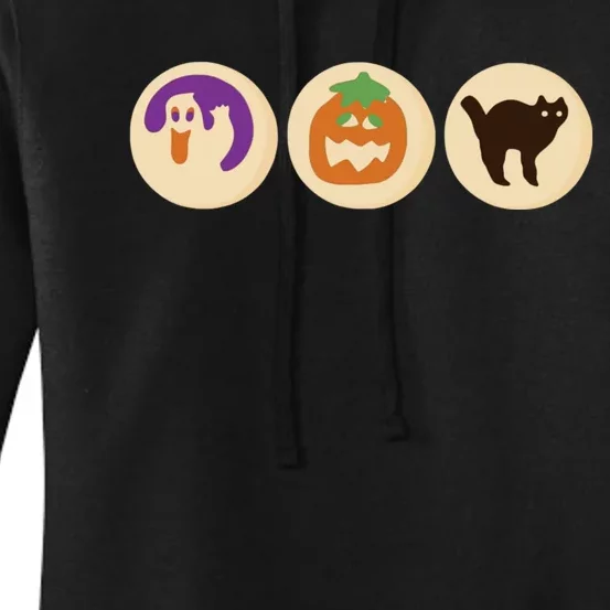 Halloween Sugar Cookie Spooky Season Cat Pumpkin Boo Ghost Women's Pullover Hoodie